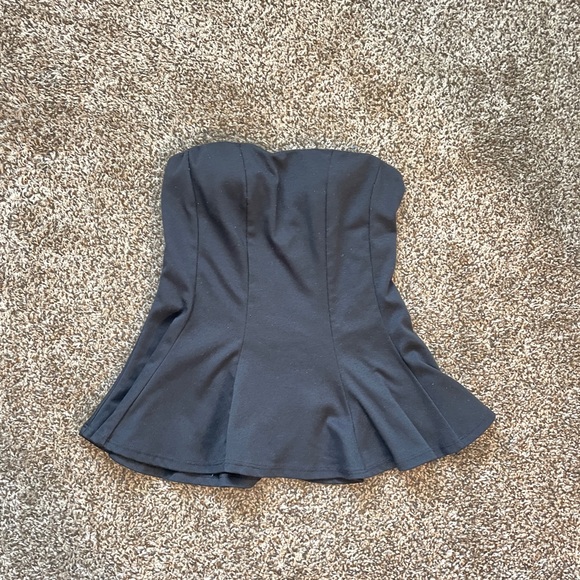Body Central Y2K Black Peplum Top - Picture 2 of 2